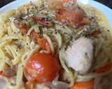 スパゲティ・ミニトマトのクリームソース作り方8写真