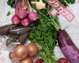 ピンクカブの茎､すり胡麻たっぷり炒め美味作り方1写真