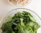 豚肉とほうれん草のふわふわ卵炒め作り方1写真