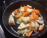 カレー風味の焼きビーフン作り方3写真