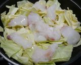 簡単!たらとキャベツの白だし煮作り方3写真
