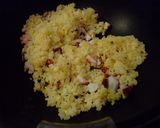 【ランチ】タコと菜の花の『春』炒飯作り方2写真