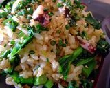 【ランチ】タコと菜の花の『春』炒飯作り方4写真