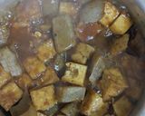 鶏むね肉と厚揚げこんにゃくの味噌煮作り方6写真