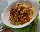 らふてーカレーパスタ作り方4写真