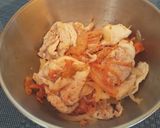 水菜と豚しゃぶ肉のキムチ和え作り方5写真