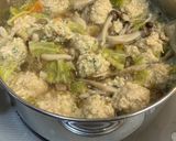 大葉香るやわらか鶏団子スープ作り方8写真