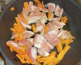豚トロとエリンギの醤油焼きうどん作り方1写真