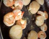 ほうれん草クリームの海鮮パスタ作り方7写真