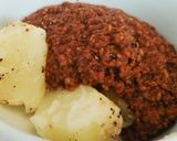 粉ふき芋の簡単肉味噌がけ作り方6写真