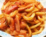三枚肉と玉ねぎとモヤシの炒めキムチうどん作り方10写真