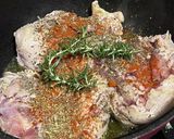 鶏もも肉ワイン蒸し♡ちょっとだけXmas作り方2写真