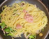 エゴマの葉香る絶品ピリ辛明太子パスタ作り方8写真