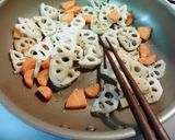 レンコンと牛こま肉の味噌炒め作り方2写真