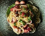 タコたっぷり！ぺぺロンチーノ作り方6写真
