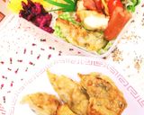 明日のお弁当は揚げ餃子弁当♪作り方1写真