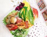 明日のお弁当は揚げ餃子弁当♪作り方2写真