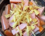 超簡単生姜たっぷりロースハム鶏だし鍋作り方8写真