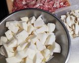 長芋と豚肉の炒め煮作り方1写真