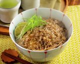 低糖質 大豆麺の鶏そぼろあんかけそば作り方1写真