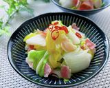 小松菜とベーコンのペペロンチーノ風作り方8写真