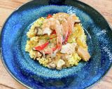 炊飯器で簡単　シーフードパエリア作り方6写真