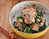 ほうれん草とサバ味噌煮缶の簡単和え物作り方5写真