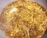 簡単♪もやし･ひき肉･えのきの餡掛け*°作り方6写真