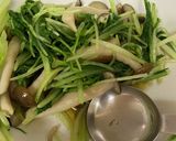 水菜としめじとしらすのお浸し♫作り方3写真