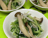 水菜としめじとしらすのお浸し♫作り方4写真
