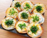 簡単おつまみ☆余った餃子の皮で明太ピザ作り方8写真