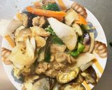 きな粉ピリ辛味豚こま白菜回鍋肉青椒肉絲風作り方14写真