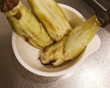 焼き茄子と豚肉の味噌炒め和え作り方1写真