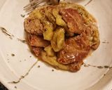 焼き茄子と豚肉の味噌炒め和え作り方8写真