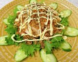ケンタのチキンフィレバーガー風♪サラダ作り方7写真