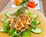 ケンタのチキンフィレバーガー風♪サラダ作り方9写真