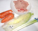 豚肉白菜のにんにく味噌鍋♪簡単体の潤いに作り方1写真