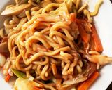 お一人様!市販の焼きそばクリームパスタ風作り方3写真