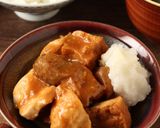 鶏むね肉と厚揚げこんにゃくの味噌煮作り方9写真
