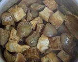 鶏むね肉と厚揚げこんにゃくの味噌煮作り方8写真
