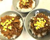 こねないトマトソース煮込みハンバーグ風丼作り方6写真