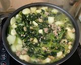 桃屋のキムチの素を使った辛いスープ作り方4写真