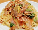 生姜醤油のベーコンサラダパスタ作り方9写真