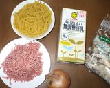 ひき肉のグラタン♪ペンネ豆乳で簡単作り方1写真