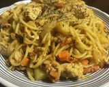 スパゲティ・タンドリーチキン炒め作り方8写真