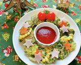 簡単節約♡鶏胸肉のクリスマスリースピカタ作り方5写真