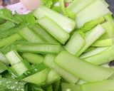 イカと小松菜のガーリック炒め作り方2写真