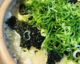 鍋の〆●鶏肉＆ねぎたっぷりの玉子雑炊作り方3写真