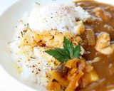 カレーの時に【炙りチーズ&温玉ごはん】作り方1写真