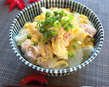 白だしで簡単★我が家の白い親子丼作り方5写真